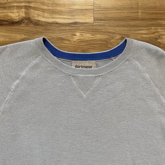 DARTMOOR XL Men’s Gray Silk Cashmere Cotton Knit Crewneck Preppy Sweater Golf - Picture 10 of 16